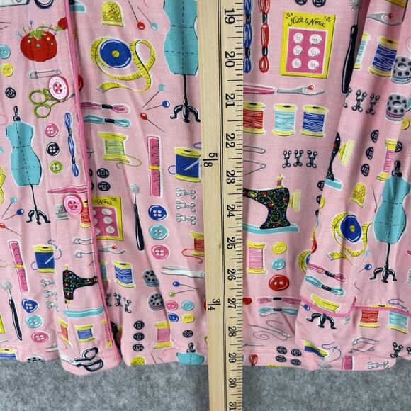 Nick Nora Pajama Lounge Set Womens XL Pink Sewing Seamstress Modal Stretch - Picture 6 of 16